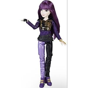 Disney Descendants Mal Doll Purple Black Split Pants Jacket Boots Kids Toy
